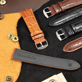  Dây da đồng hồ Kim Bảo WKVT3LVS12D vân Cá Sấu Lớn 