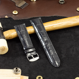  Dây da đồng hồ Kim Bảo WKVT3LVS12D vân Cá Sấu Lớn 