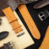  Dây da đồng hồ Kim Bảo WKVT3LSN12D vân Cá Sấu Nhỏ 