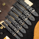  Dây da đồng hồ Kim Bảo WKVT3LSN12D vân Cá Sấu Nhỏ 