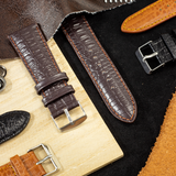  Dây da đồng hồ Kim Bảo WKVT3LSN12D vân Cá Sấu Nhỏ 