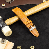  Dây da đồng hồ Kim Bảo WKVT3LKD12D vân Da Kỳ Đà 