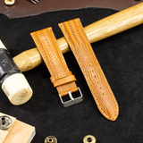  Dây da đồng hồ Kim Bảo WKVT3LKD12D vân Da Kỳ Đà 