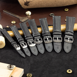  Dây da đồng hồ Kim Bảo WKVT3LKD12D vân Da Kỳ Đà 