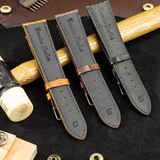  Dây da đồng hồ Kim Bảo WKVT3LKD12D vân Da Kỳ Đà 