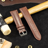  Dây da đồng hồ Kim Bảo WKVT3LKD12D vân Da Kỳ Đà 