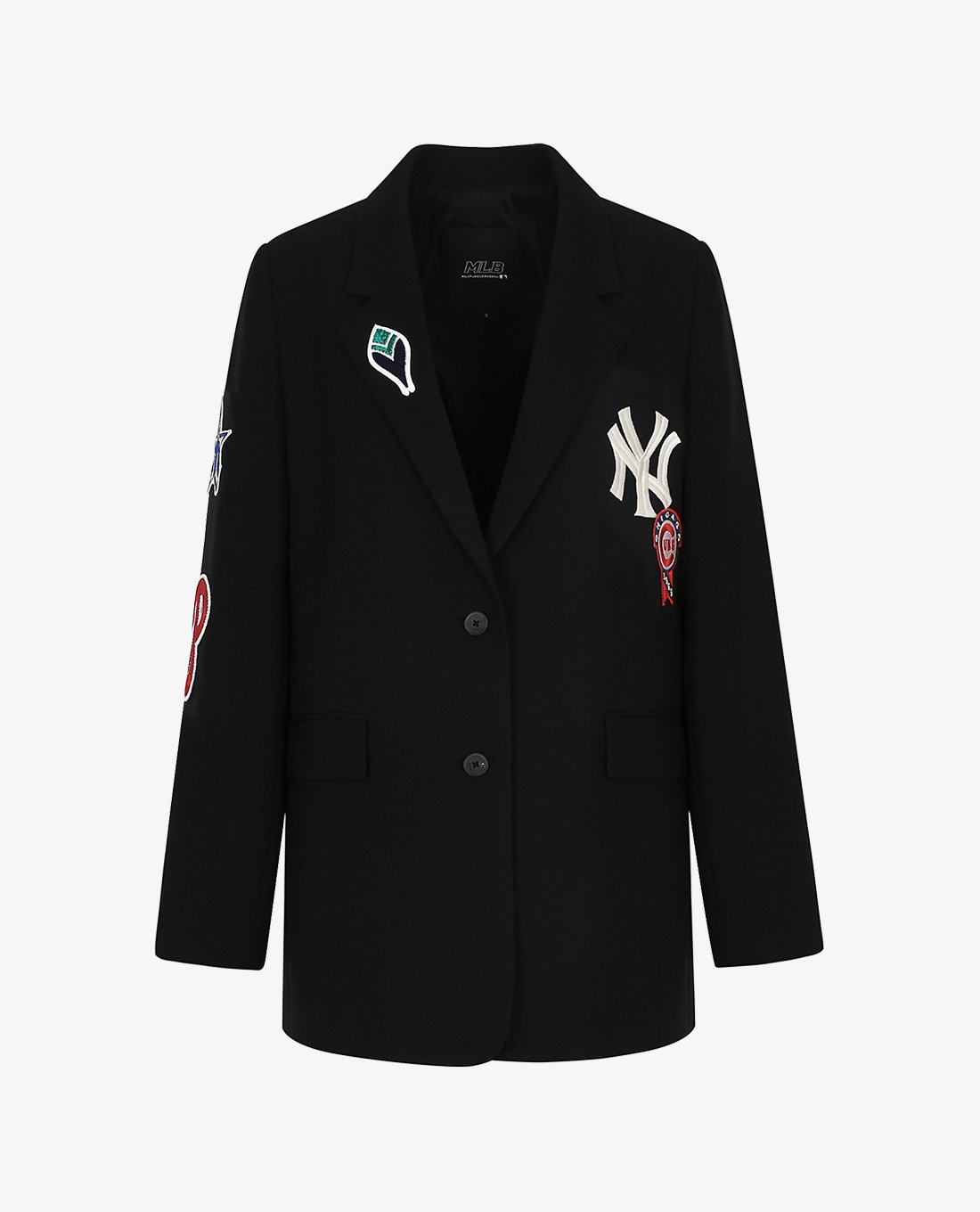 MLB - Áo blazer dáng dài phối nút cài Patchwork Tailored