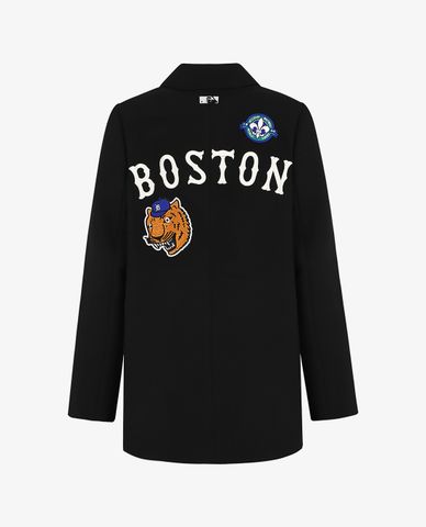  MLB - Áo blazer dáng dài phối nút cài Patchwork Tailored 