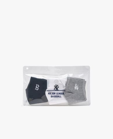 MLB - Set 3 vớ unisex cổ thấp Small Logo 