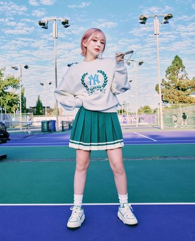  MLB - Áo sweatshirt nữ tay dài Classic Sports Big Logo 