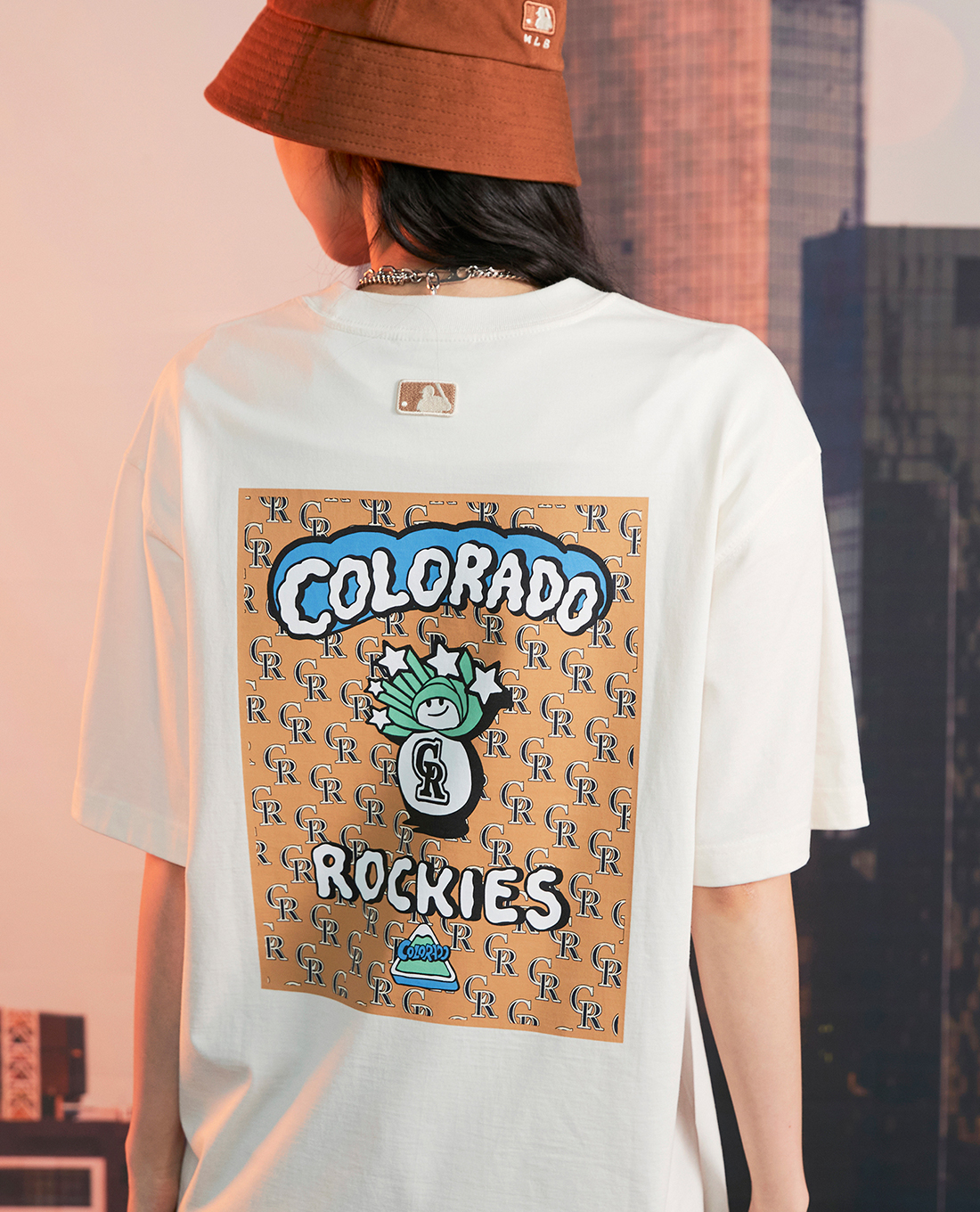 MLB - Áo thun unisex cổ tròn tay ngắn trẻ trung