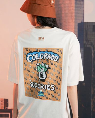  MLB - Áo thun unisex cổ tròn tay ngắn trẻ trung 