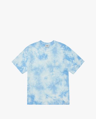  MLB - Áo thun unisex cổ tròn tay ngắn Ethnic Stripe Mega Overfit 