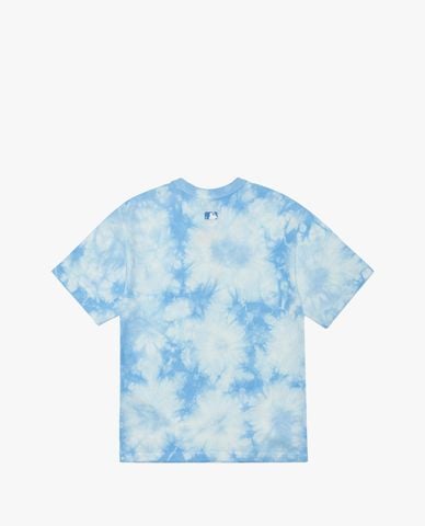  MLB - Áo thun unisex cổ tròn tay ngắn Ethnic Stripe Mega Overfit 