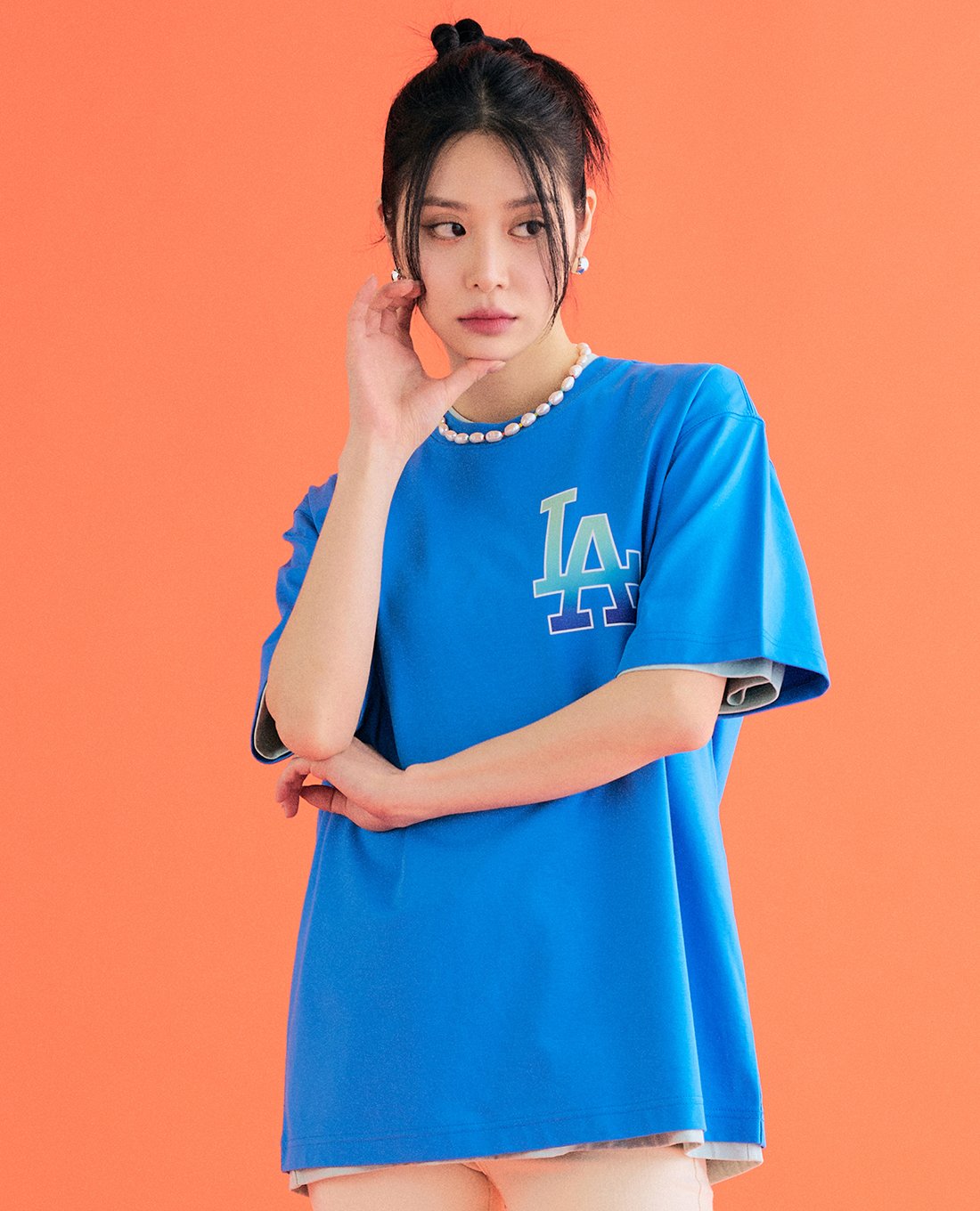 MLB - Áo thun unisex cổ tròn tay ngắn Basic Big Logo