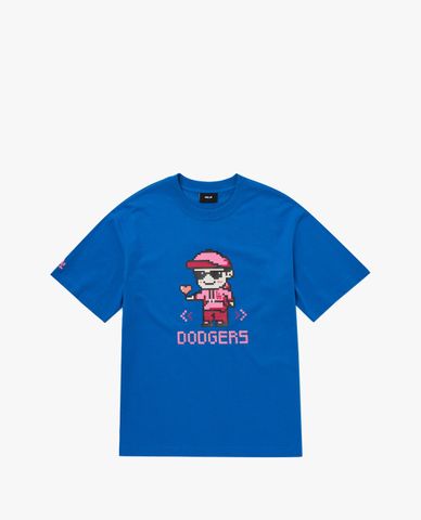  MLB - Áo thun unisex cổ tròn tay ngắn Play Pixel Graphic Overfit 