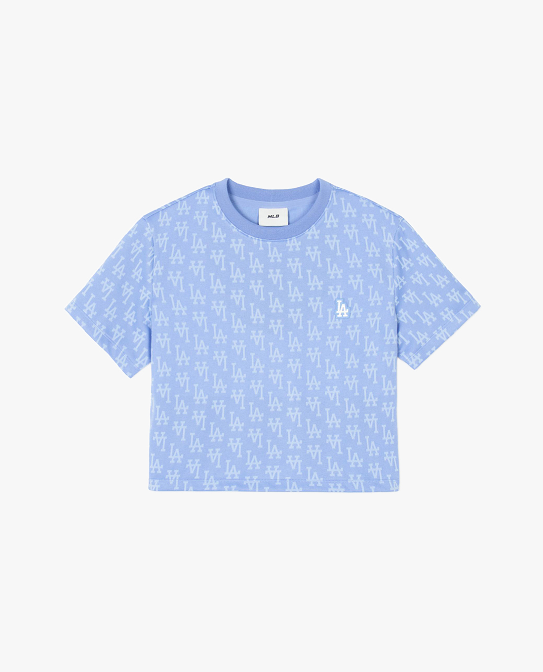 MLB - Áo croptop nữ cổ tròn tay ngắn Monogram