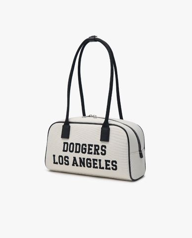  MLB - Túi đeo vai nữ phom chữ nhật Varsity Jacquard Square 