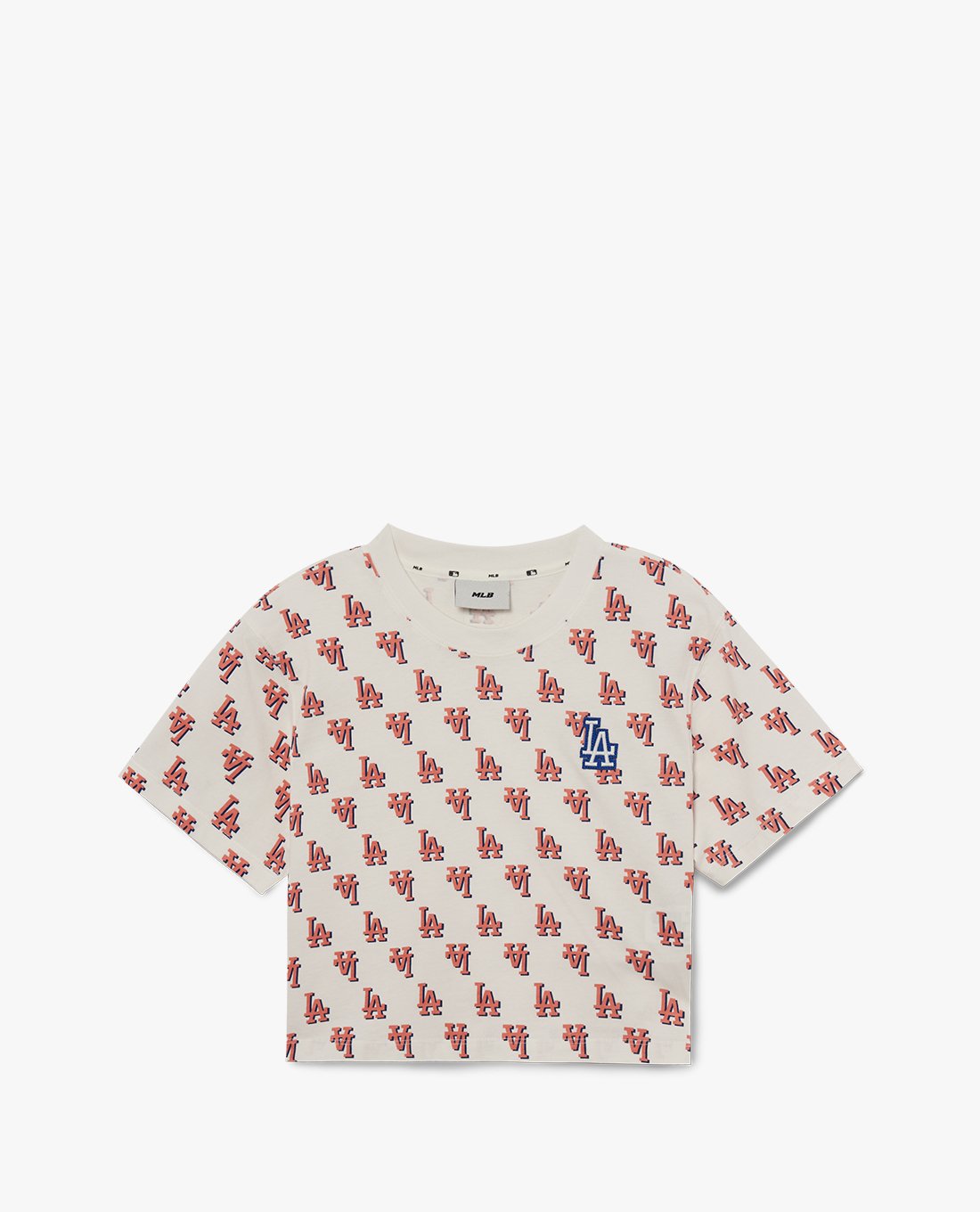 MLB - Áo croptop nữ cổ tròn tay ngắn Classic Monogram