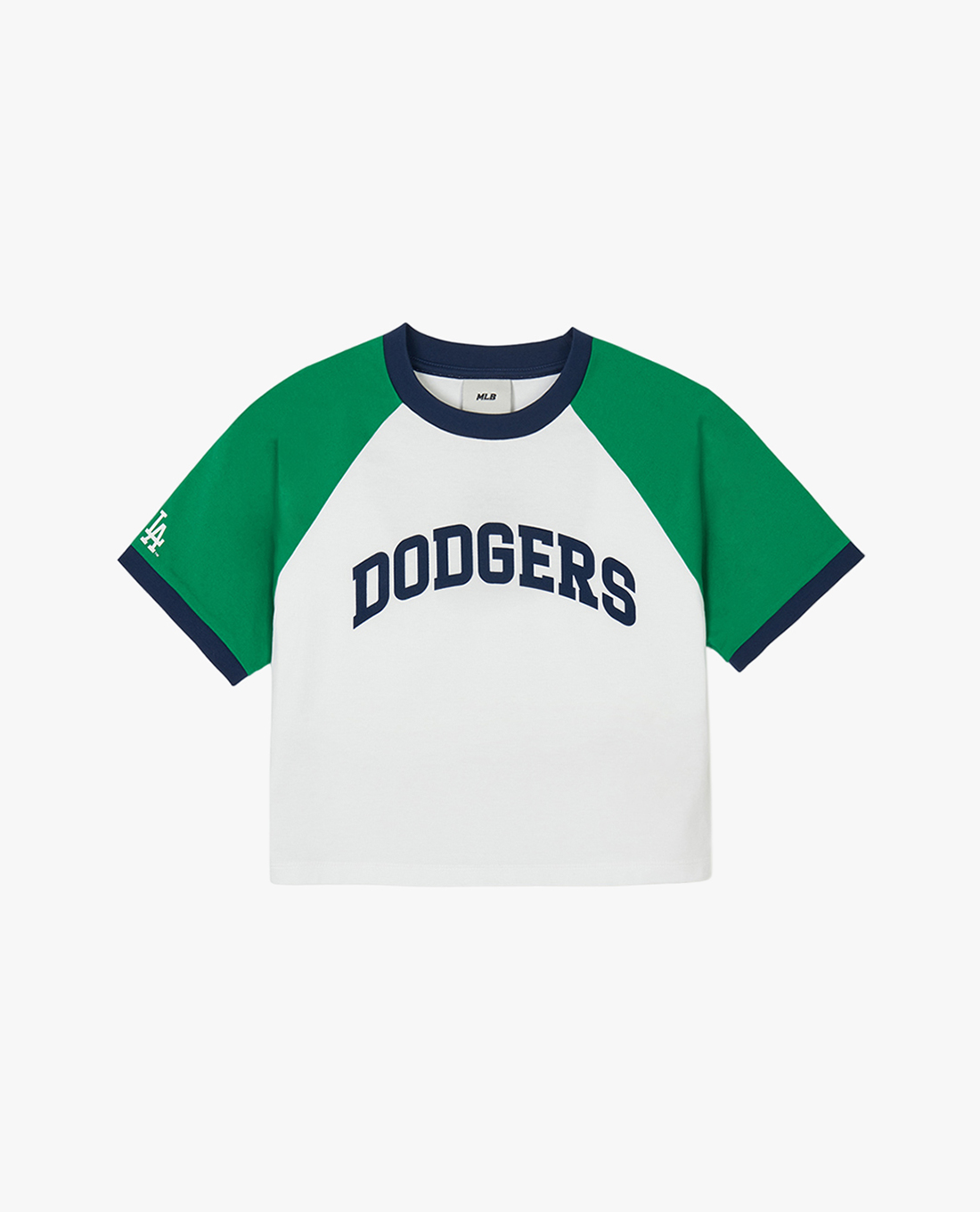 MLB - Áo croptop nữ cổ tròn tay ngắn Varsity