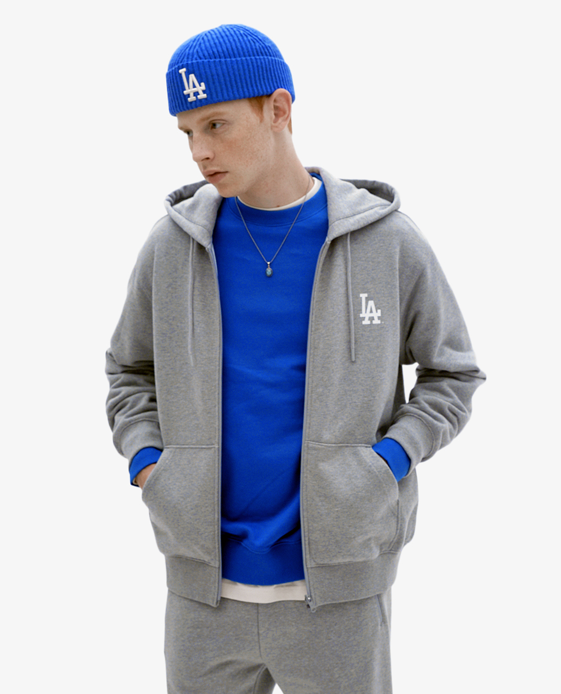 MLB - Áo hoodie tay dài Mega Logo Training Zip Up