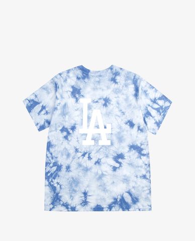  MLB - Áo thun cổ tròn ngắn tay Tie Dye Big Logo Over Fit 