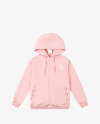  MLB - Áo hoodie tay dài phối zip Fleece Fleece Big Logo 