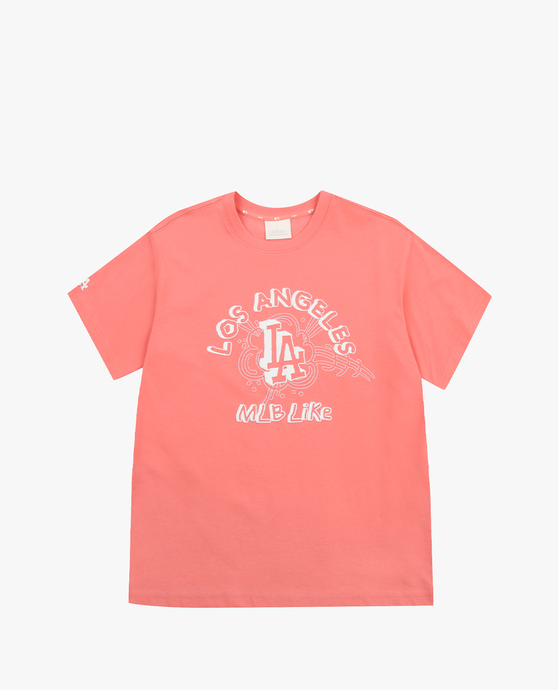 MLB - Áo thun cổ tròn ngắn tay LIKE Solid Color Popcorn