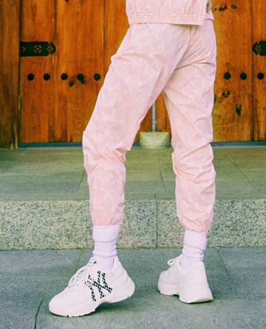  MLB - Quần jogger nữ lưng thun Crayon Monogram 