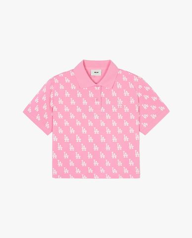  MLB - Áo polo nữ croptop tay ngắn Monogram 