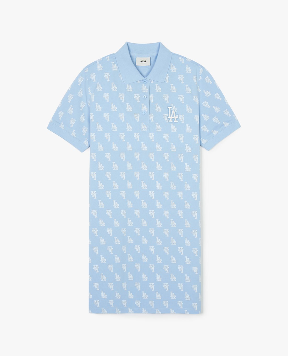 MLB - Đầm polo nữ cổ bẻ tay ngắn mini Mono Monogram Piqué