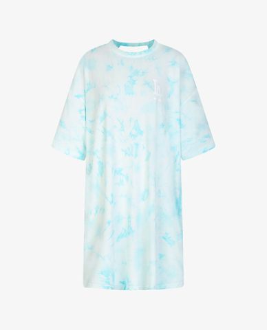  MLB - Đầm mini cổ tròn ngắn tay Tie Dye Back Trim 