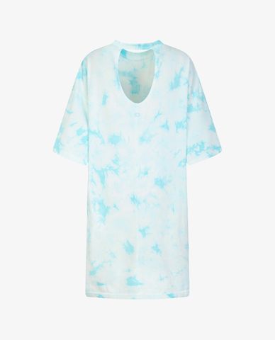  MLB - Đầm mini cổ tròn ngắn tay Tie Dye Back Trim 