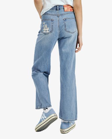  MLB - Quần jeans nữ Back Pocket Logo Embroidery 