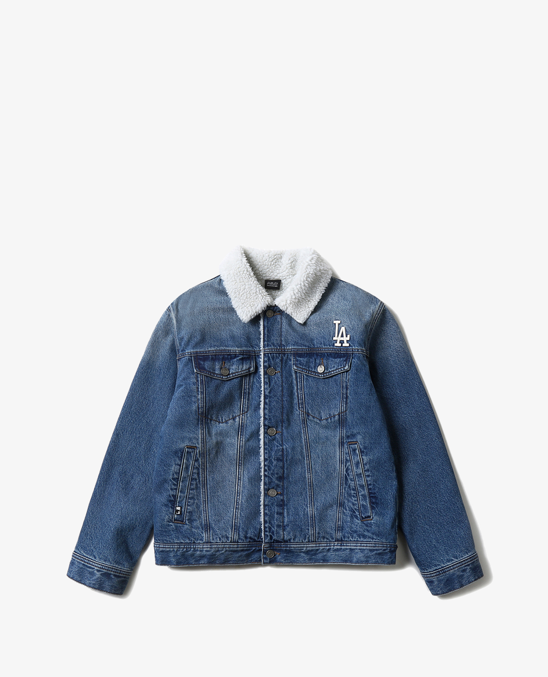 MLB - Áo khoác denim phối lông Big Logo