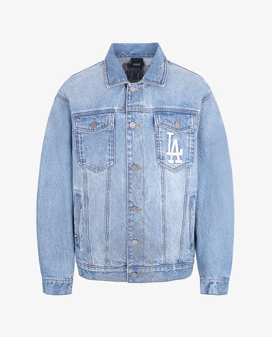  MLB - Áo khoác denim thời trang Logo 