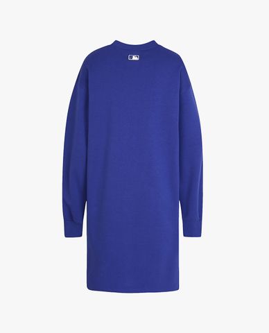  MLB - Đầm mini cổ tròn tay dài phom suông thời trang 