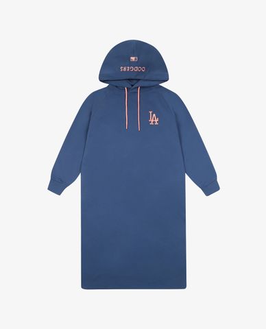  MLB - Đầm mini phối mũ phom suông tay dài Long Overfit 