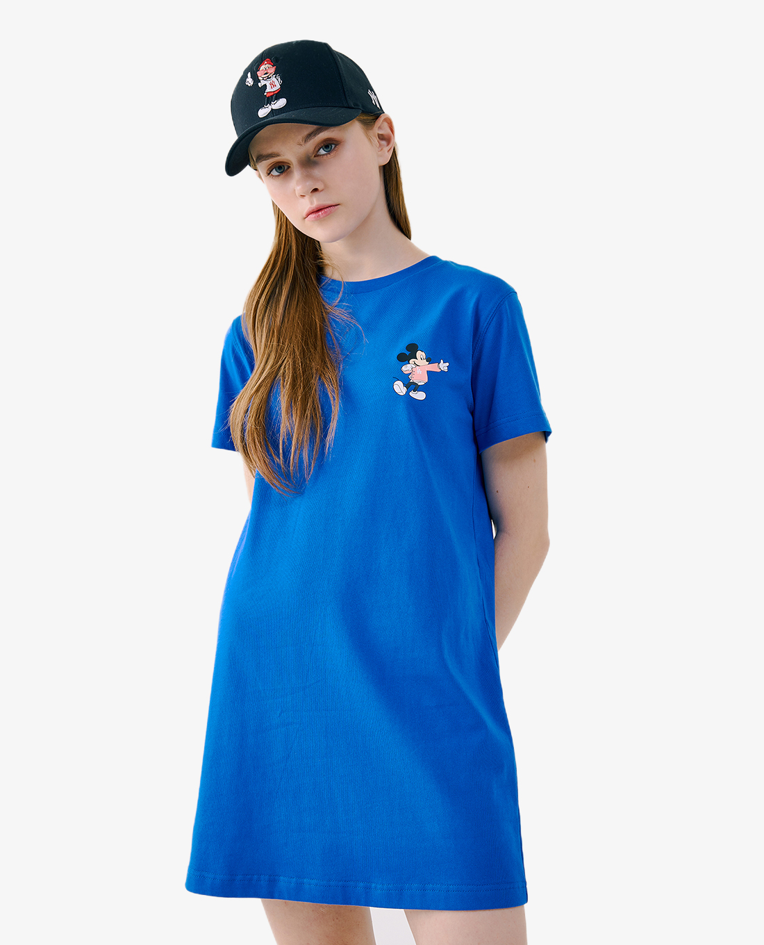 MLB - Đầm mini ngắn tay chuột mickey MLB X Disney