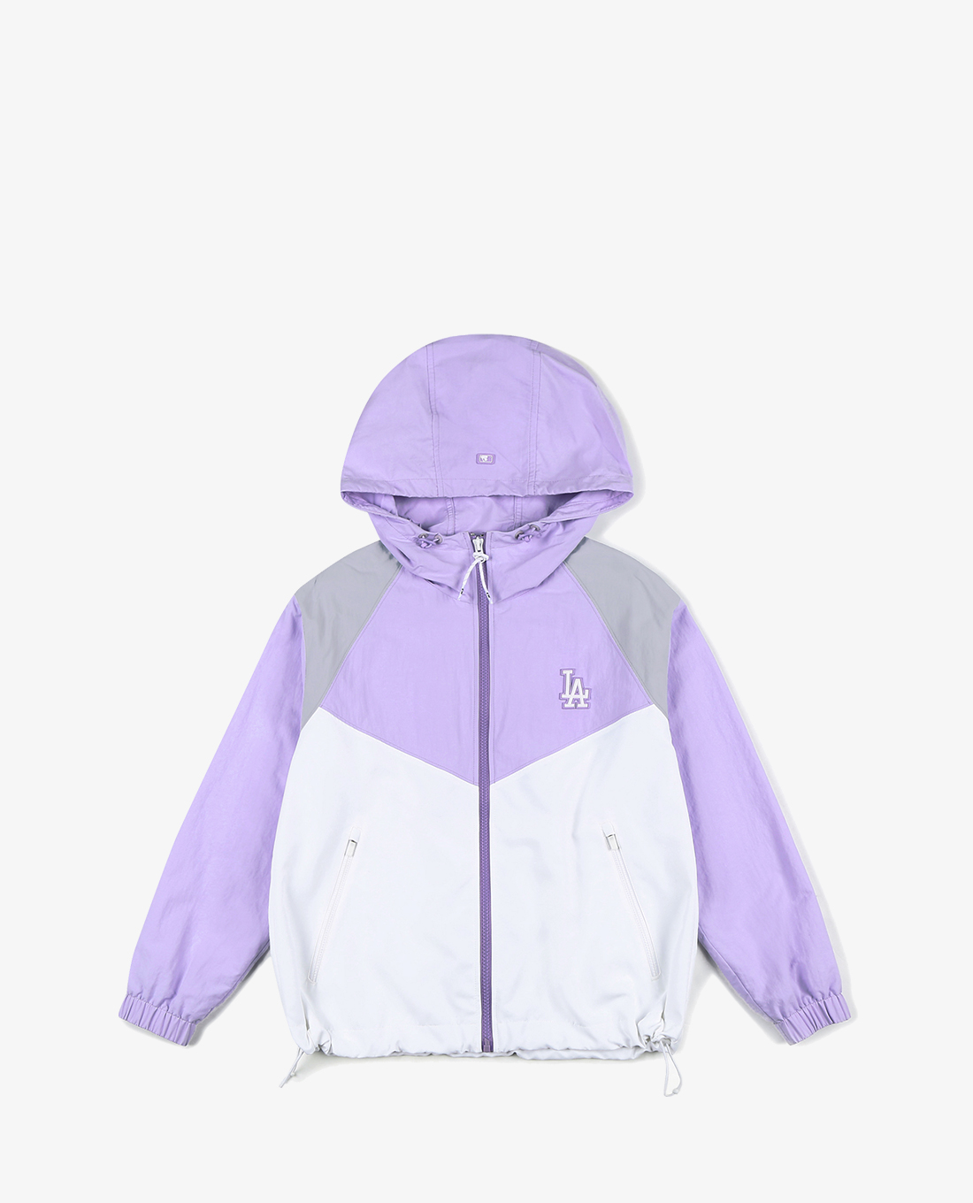 MLB - Áo khoác kiểu tay dài phối mũ trùm Basic Color Block