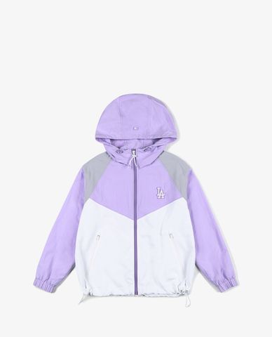  MLB - Áo khoác kiểu tay dài phối mũ trùm Basic Color Block 