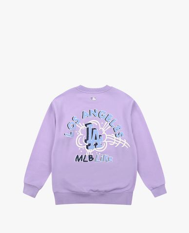  MLB - Áo sweatshirt tay dài cổ tròn LIKE Popcorn 