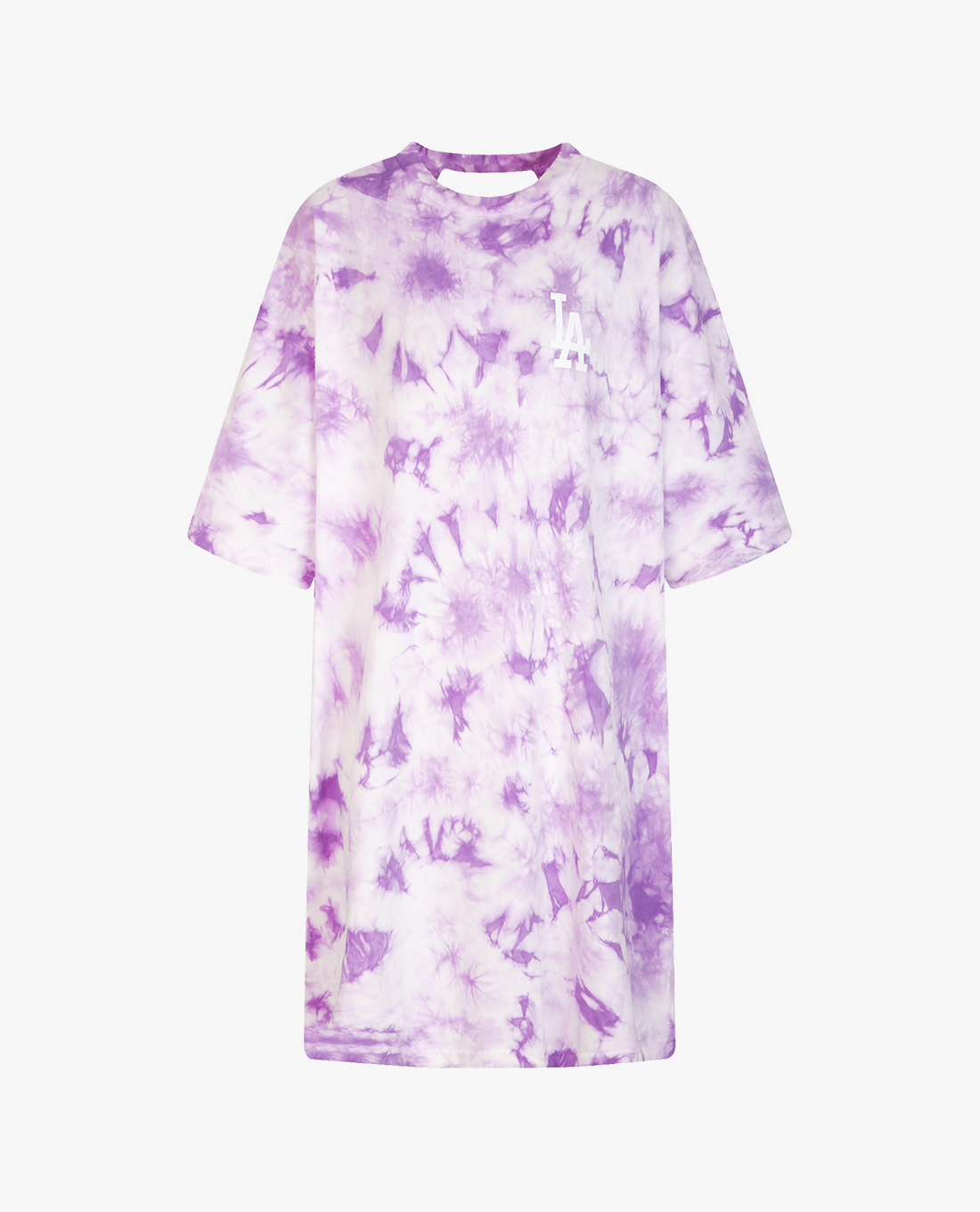 MLB - Đầm mini cổ tròn ngắn tay Tie Dye Back Trim