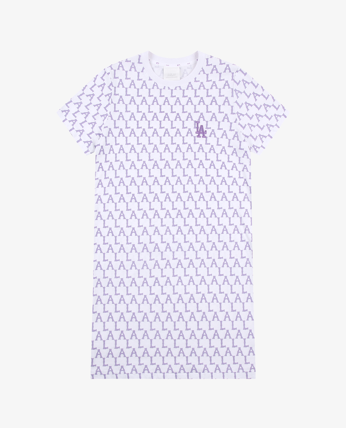 MLB - Đầm mini cổ tròn ngắn tay phom suông Monogram Allover