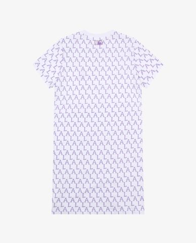  MLB - Đầm mini cổ tròn ngắn tay phom suông Monogram Allover 