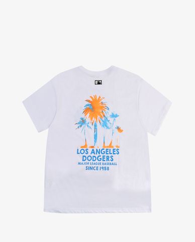 MLB - Áo thun cổ tròn ngắn tay Palm Tree Watercolor Over Fit 