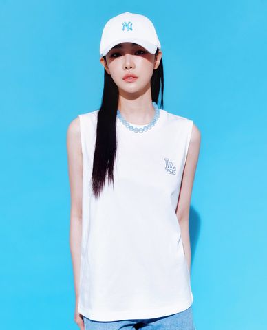  MLB - Áo ba lỗ unisex sát nách cổ tròn Basic Big Logo 