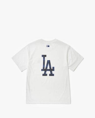  MLB - Áo thun phom suông ngắn tay Check Back Big Logo 