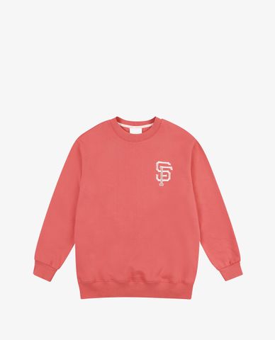  MLB - Áo sweatshirt tay dài cổ tròn Raised Half High Neck Long Over Fit 
