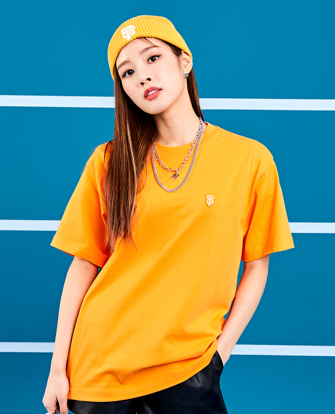 MLB - Áo thun unisex cổ tròn tay ngắn Basic Small Logo